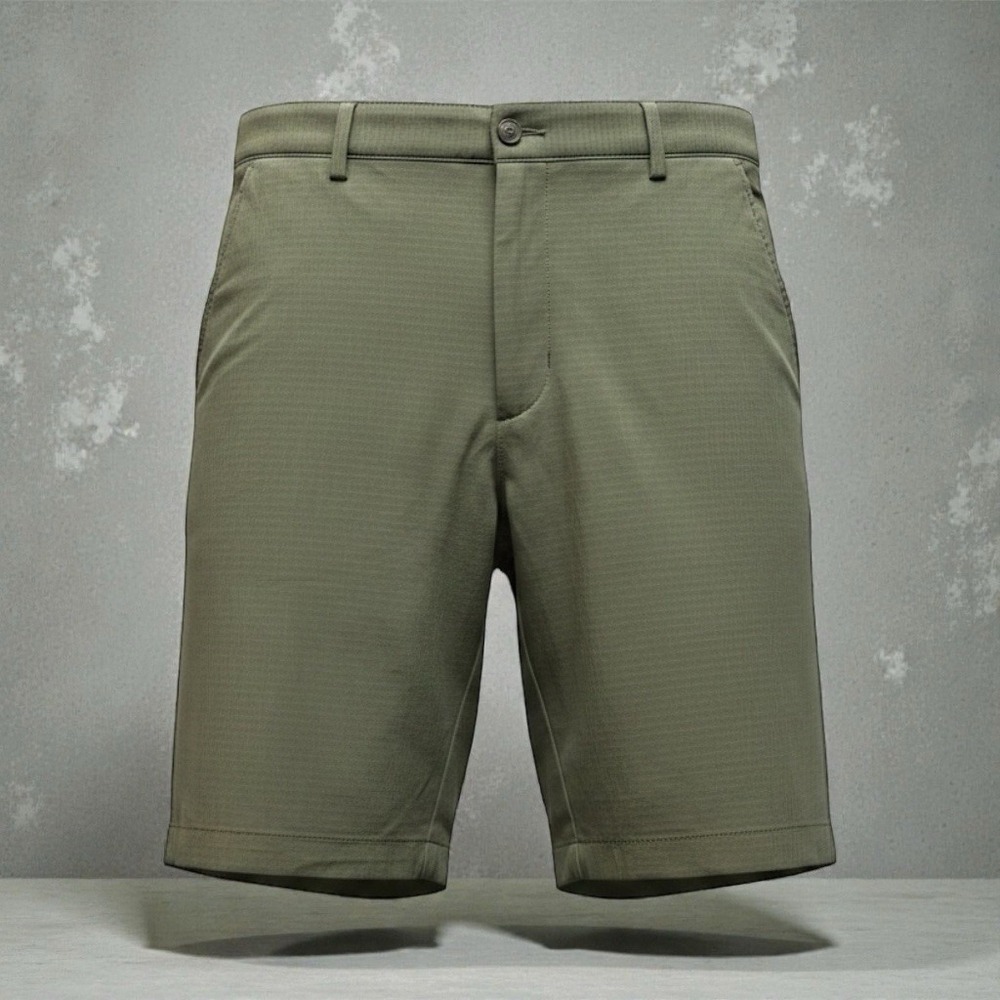 Greg Norman Mens Hybrid Golf Shorts Olive Green Stretch Performance Size 36